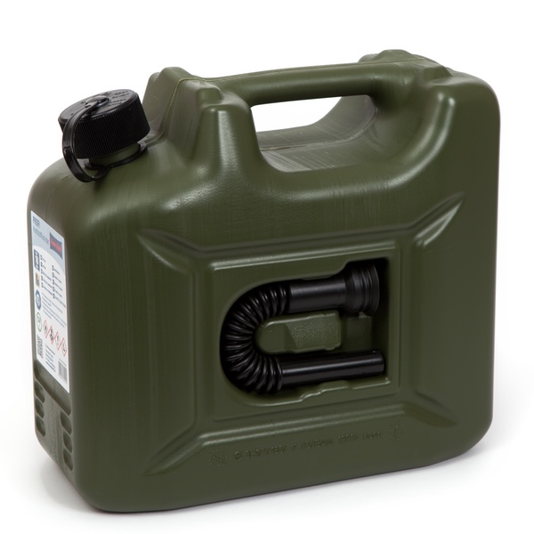 10 Litre Plastic Fuel Can in Olive